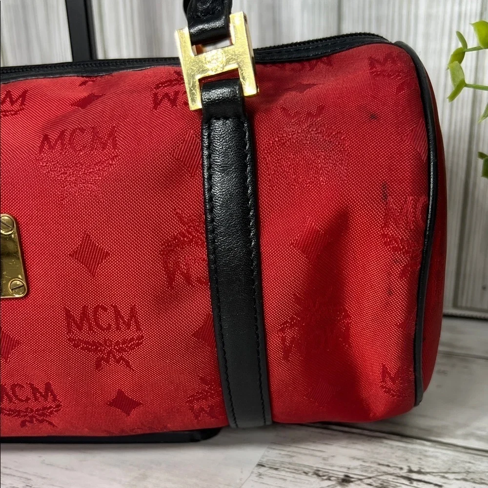 MCM Red and Black Shoulder Bag